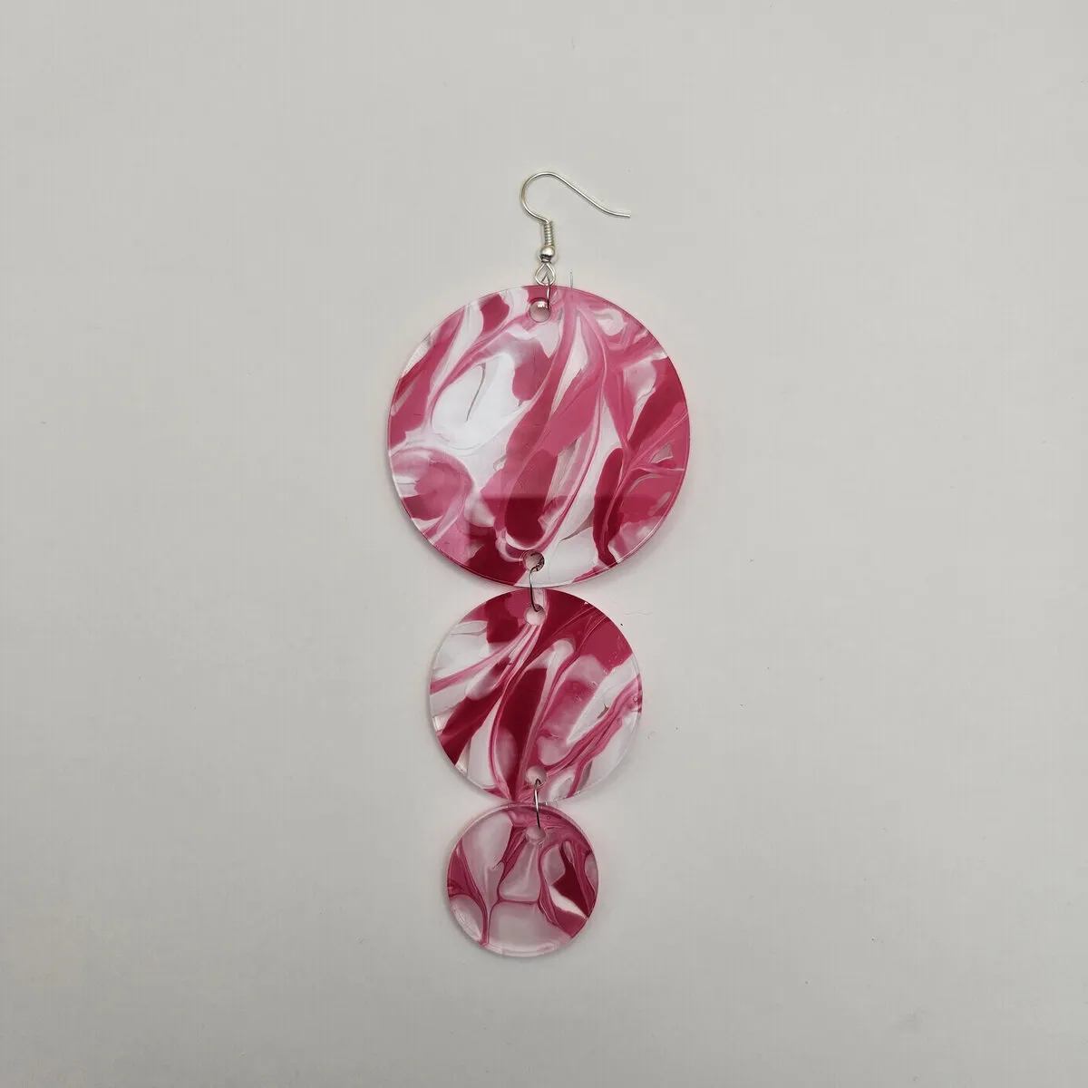 Pink Tides Designer Acrylic solid earrings